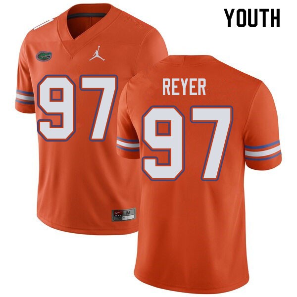 Jordan Brand Youth #97 Theodore Reyer Florida Gators College Football Jersey Orange